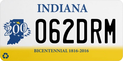IN license plate 062DRM
