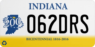 IN license plate 062DRS