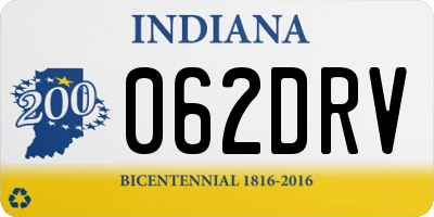 IN license plate 062DRV
