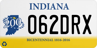IN license plate 062DRX