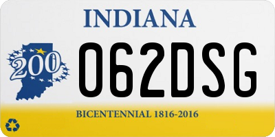 IN license plate 062DSG