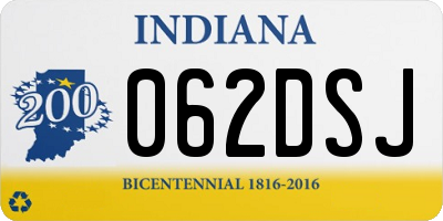 IN license plate 062DSJ