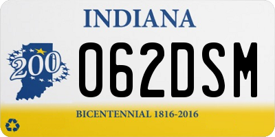 IN license plate 062DSM