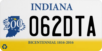 IN license plate 062DTA