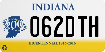 IN license plate 062DTH