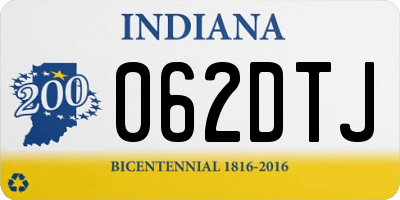 IN license plate 062DTJ
