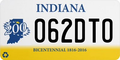 IN license plate 062DTO