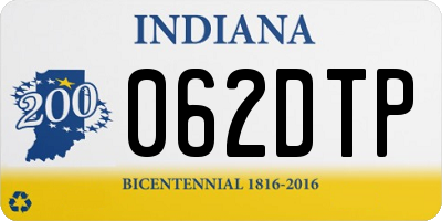 IN license plate 062DTP