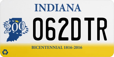 IN license plate 062DTR