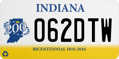 IN license plate 062DTW