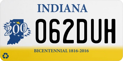 IN license plate 062DUH