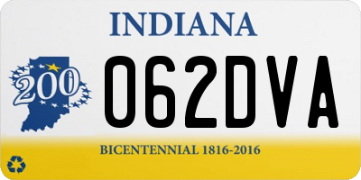 IN license plate 062DVA