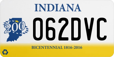 IN license plate 062DVC