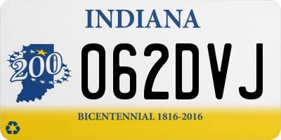 IN license plate 062DVJ