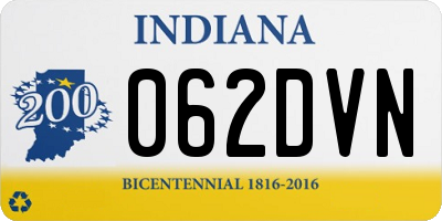 IN license plate 062DVN