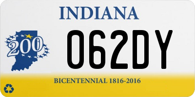 IN license plate 062DY