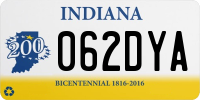 IN license plate 062DYA