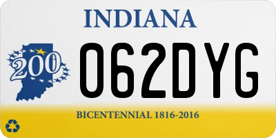 IN license plate 062DYG