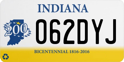 IN license plate 062DYJ