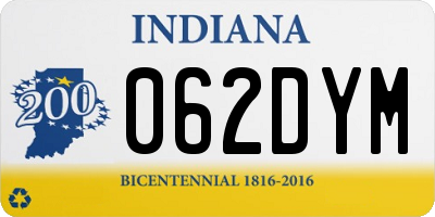 IN license plate 062DYM