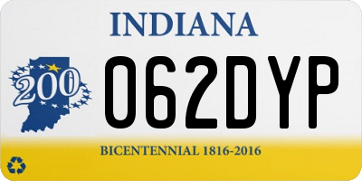 IN license plate 062DYP