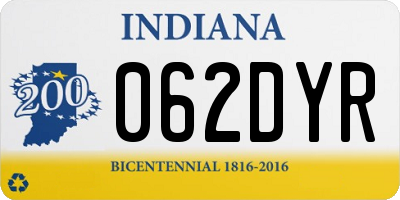 IN license plate 062DYR