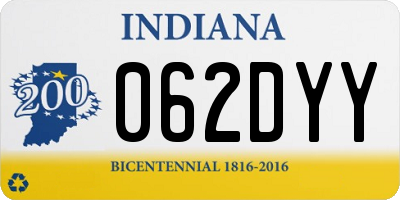 IN license plate 062DYY
