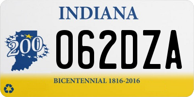 IN license plate 062DZA