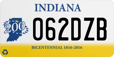 IN license plate 062DZB
