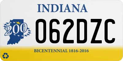 IN license plate 062DZC