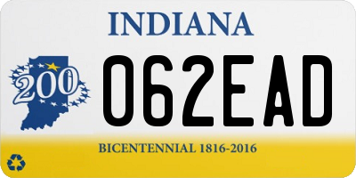 IN license plate 062EAD
