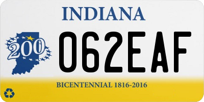 IN license plate 062EAF