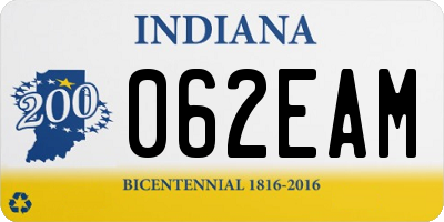 IN license plate 062EAM