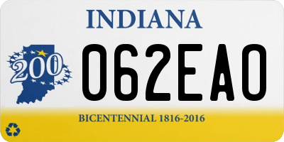 IN license plate 062EAO