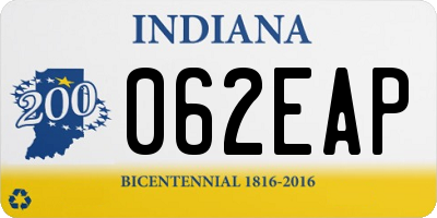 IN license plate 062EAP