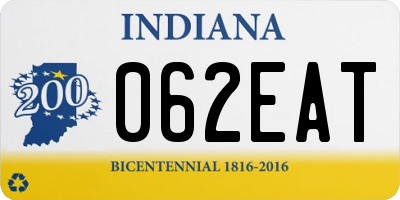 IN license plate 062EAT