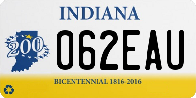 IN license plate 062EAU