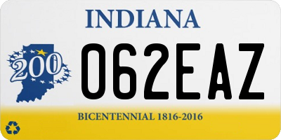 IN license plate 062EAZ