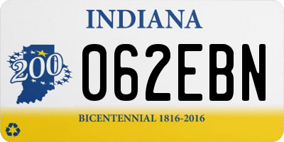 IN license plate 062EBN