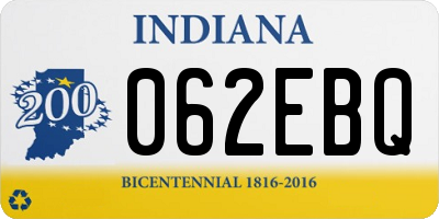 IN license plate 062EBQ