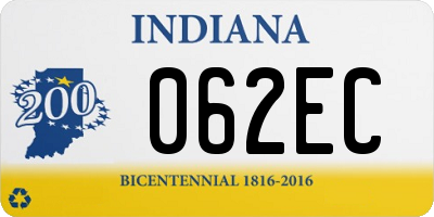 IN license plate 062EC