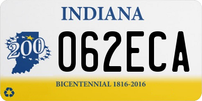 IN license plate 062ECA