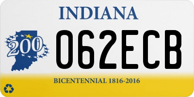 IN license plate 062ECB