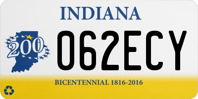 IN license plate 062ECY