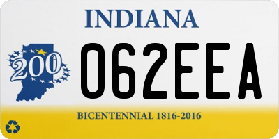 IN license plate 062EEA