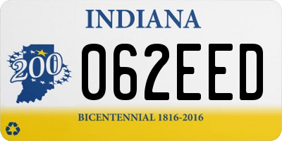 IN license plate 062EED
