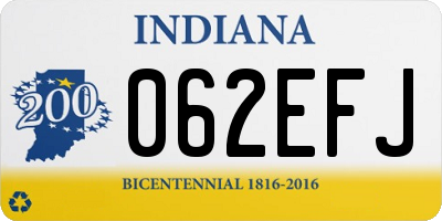 IN license plate 062EFJ