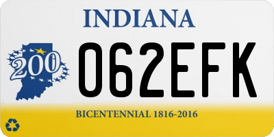 IN license plate 062EFK
