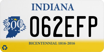 IN license plate 062EFP
