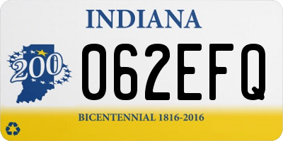 IN license plate 062EFQ